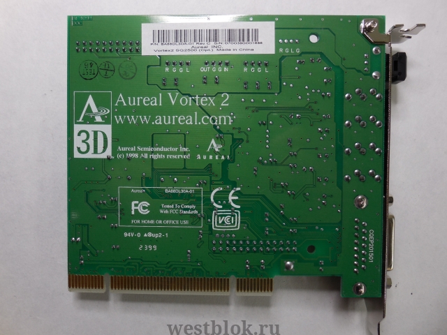 Звуковая карта SB PCI Aureal SQ2500 - Pic n 58317