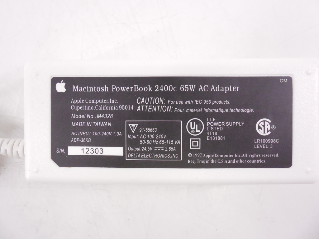 Блок питания Macintosh PowerBook 2400c 65W - Pic n 253327