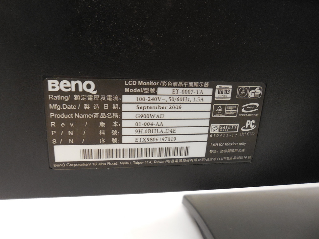 Монитор TFT 19" BenQ G900WAD  - Pic n 261284