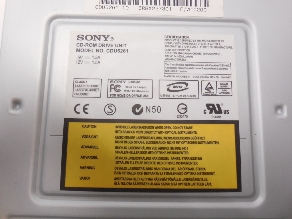 Легенда! Привод CD ROM Sony CDU5261 - Pic n 267851