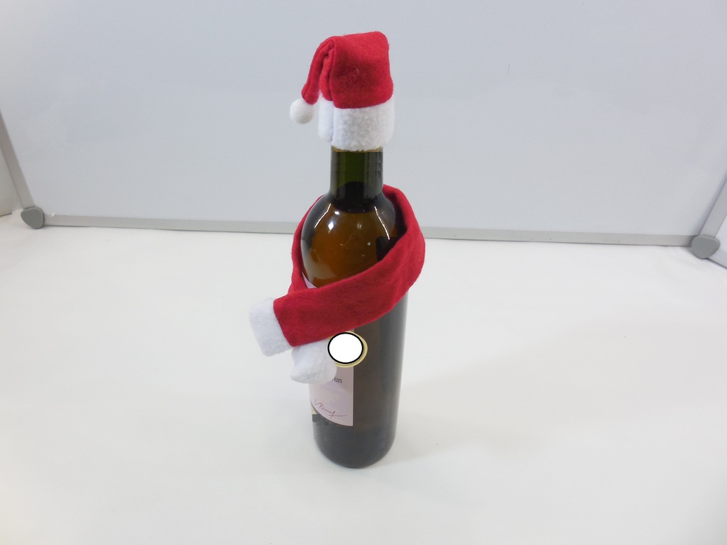 Новогодний набор шапка и шарфик на бутылку вина - Pic n 268900