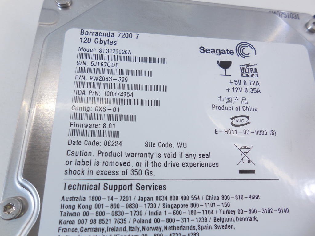 Жесткий диск HDD IDE 120Gb Seagate Barracuda - Pic n 269327