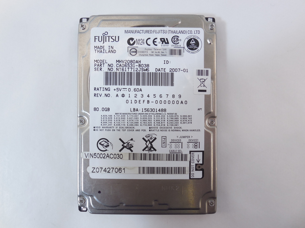 Жесткий диск 2.5" HDD IDE 80Gb Fujitsu MHV2080AH - Pic n 270074