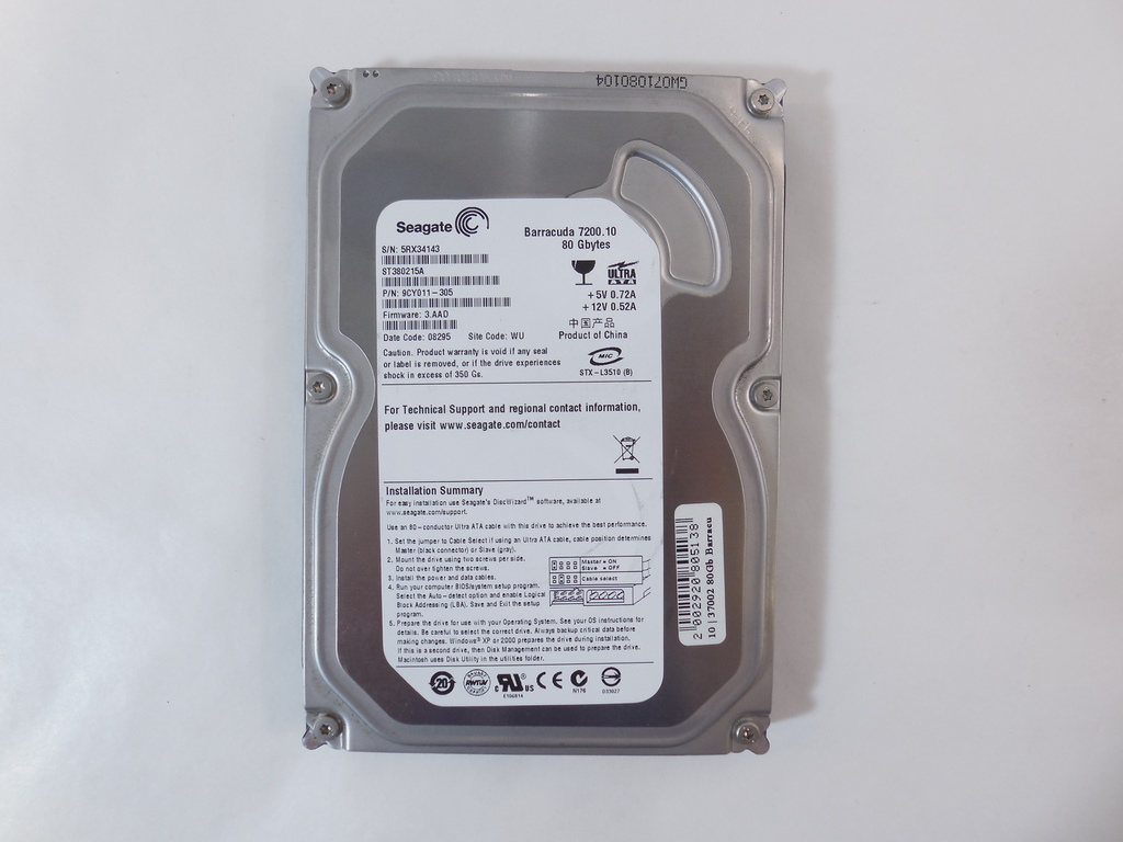 Жесткий диск 3.5 IDE 80GB Seagate 7200.10 - Pic n 273352