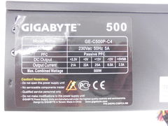 Блок питания GIGABYTE GE-C500P-C4 500 Вт - Pic n 266504