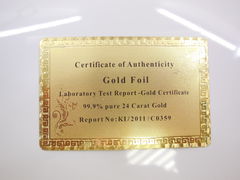 Сувенирная рамка Золотое клише купюры 100 долларов - Pic n 268723