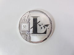 Сувенирная крипто монета LiteCoin серебренная - Pic n 272185
