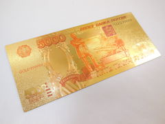 Золотое клише купюры России 5000 рублей - Pic n 273754