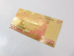 Сувенирное золотое клише банкноты 500 Евро - Pic n 273968