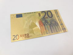 Сувенирное золотое клише банкноты 20 Евро - Pic n 273970