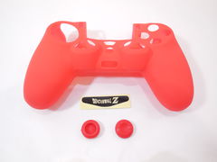 Силиконовый защитный чехол на геймпад PS4 Красный - Pic n 278203