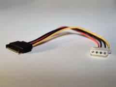 Переходник питания c SATA на Molex Male to Molex IDE 4 Pin Female Adapter Extens