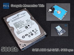 Жесткий диск SATA HDD 2.5 SATA 500Gb Seagate Momentus Thin ST500LT012 Толщина 7mm 5400 rpm, буфер 16Мб, для ноутбука ПК - Pic n 250474
