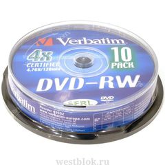 Диски DVD-RW 10шт