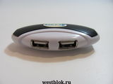 USB-хаб HB-6026HF овальный мяч Бело-Черный - Pic n 76904